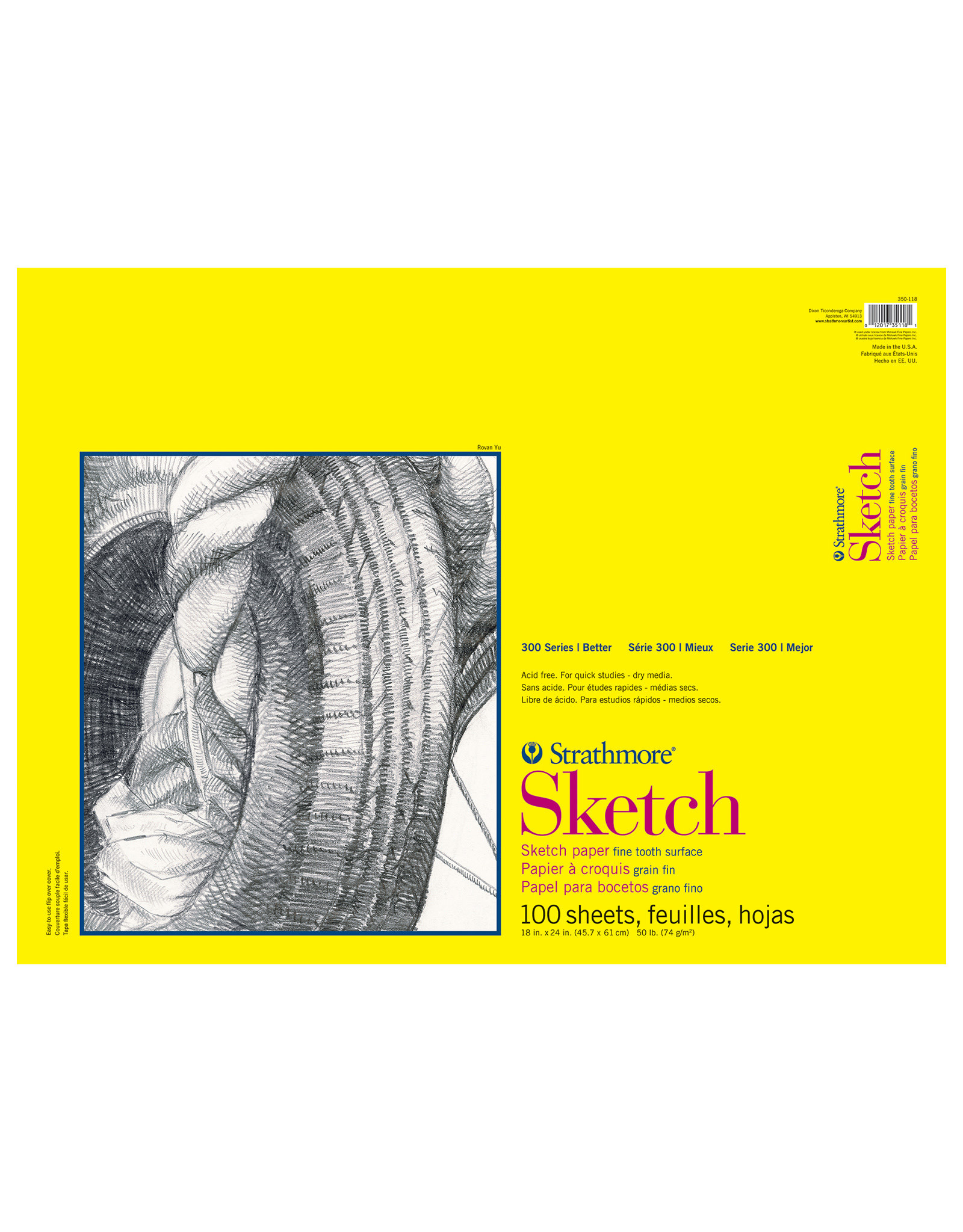 Strathmore Strathmore 300 Series Sketch Pad, 100 Sheets 18” x 24”