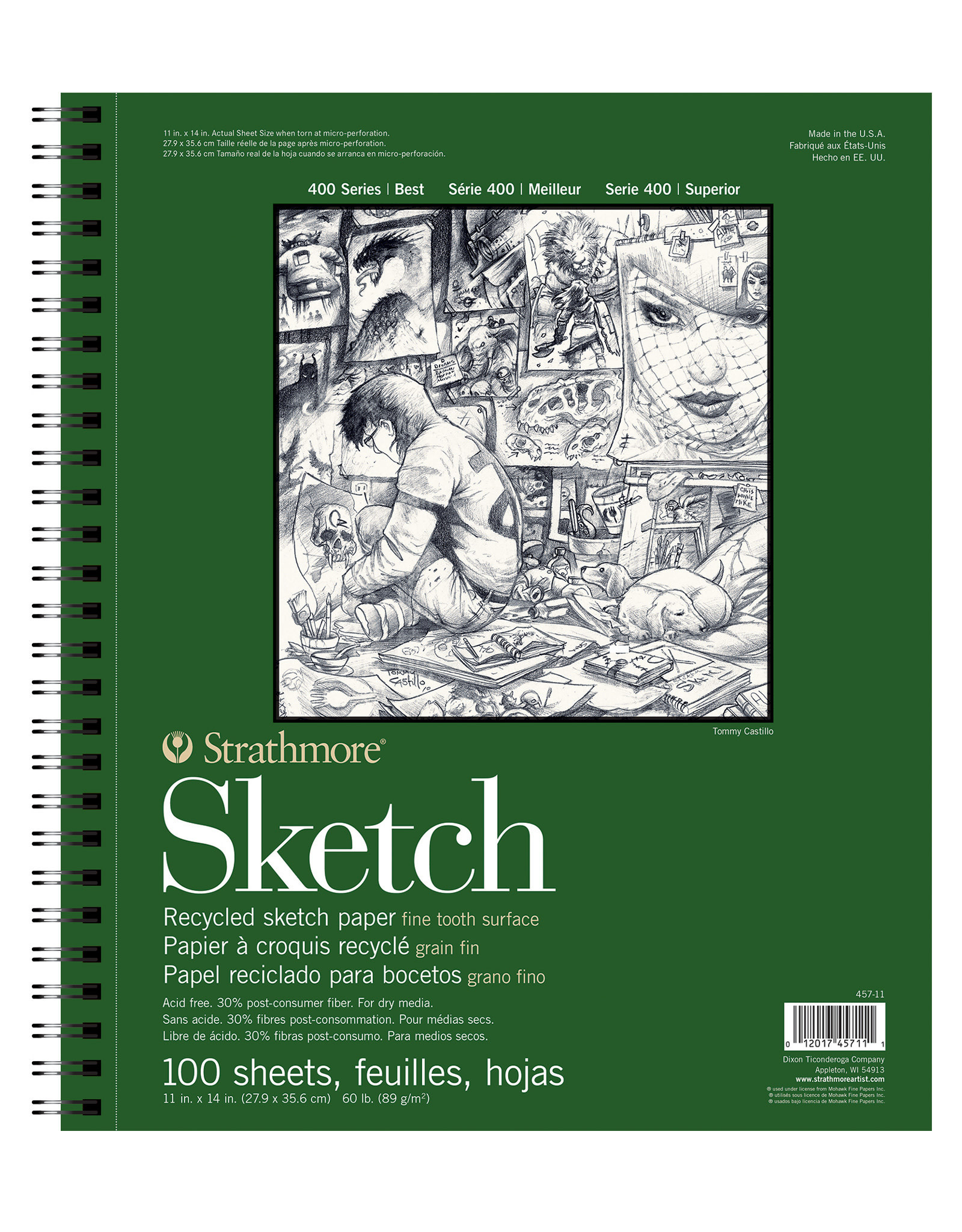 Strathmore Strathmore 400 Recycled Sketch Paper Pad, 11” x 14”