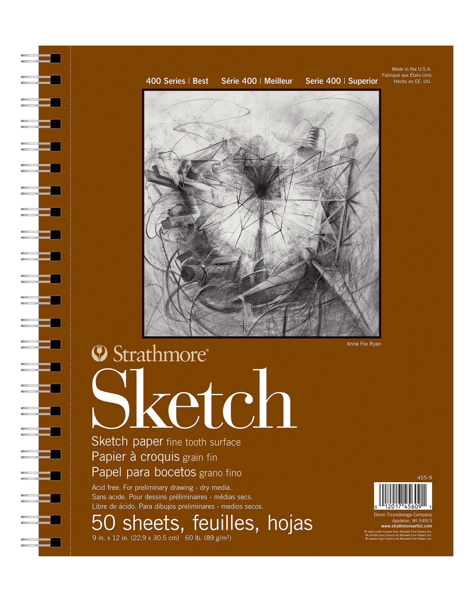 Strathmore Strathmore 400 Sketch Pad, 50 Sheets, 9” x 12”
