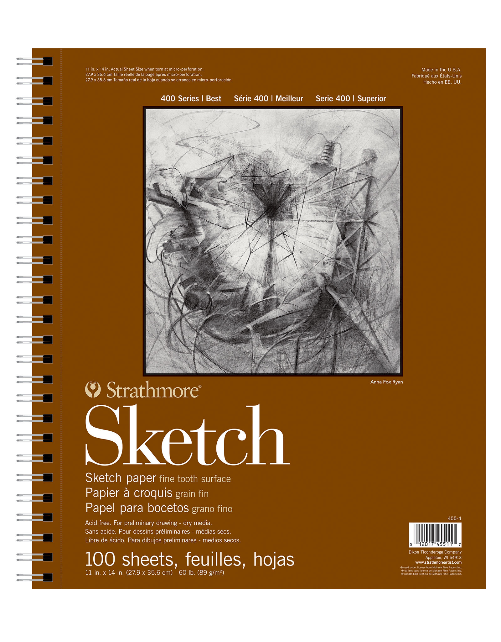 Strathmore Strathmore 400 Sketch Pad, 100 Sheets 11” x 14”