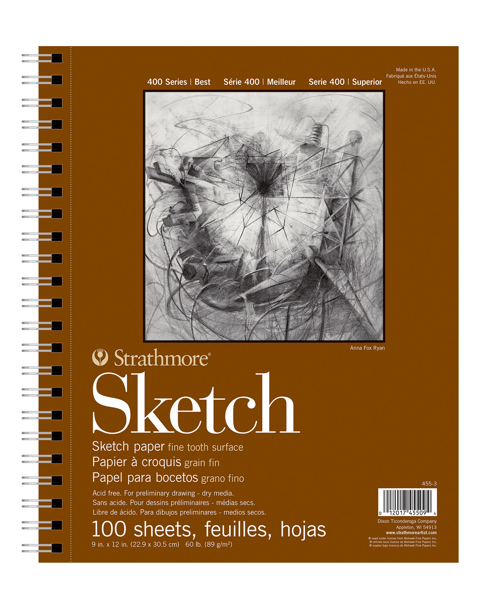Strathmore Strathmore 400 Sketch Pad, 100 Sheets, 9” x 12”