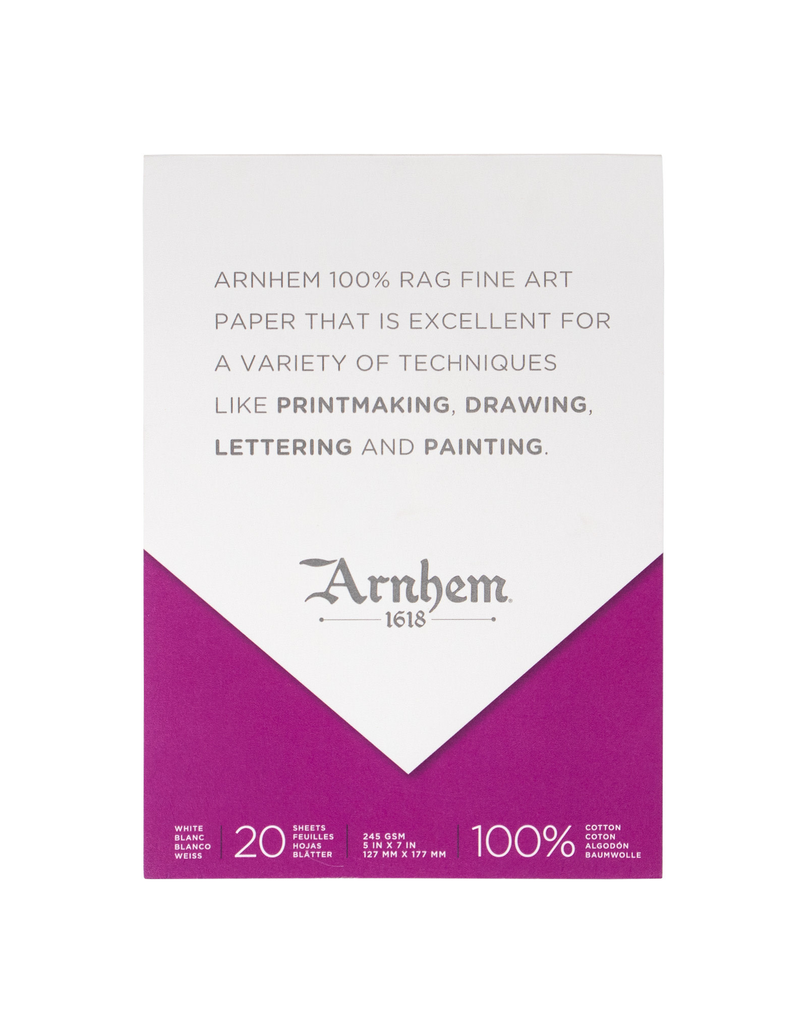 SPEEDBALL ART PRODUCTS Arnhem® 1618 100% Rag Printmaking Paper Pad, 5" x 7", 20sht