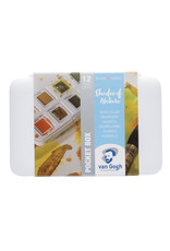 Royal Talens Van Gogh Half Pan Watercolour Set of 12 Shades of Nature