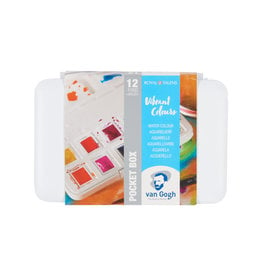 Royal Talens Van Gogh Half Pan Watercolour Set of 12 Vibrant Colours