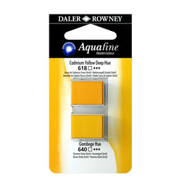 Aquafine Watercolor Half Pans, Cadmium Yellow Deep Hue/Gamboge Hue