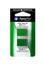 Aquafine Watercolor Half Pans, Hooker’s Green Light/Hooker’s Green Dark