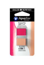Daler-Rowney Aquafine Watercolor Half Pans, Permanent Rose/Peach Pink