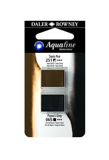 Aquafine Watercolor Half Pans, Sepia Hue/Payne’s Grey