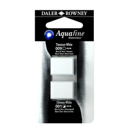 Daler-Rowney Aquafine Watercolor Half Pans, Titanium White/Chinese White