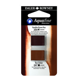Aquafine Watercolor Half Pans, Vandyke Brown Hue/Raw Umber