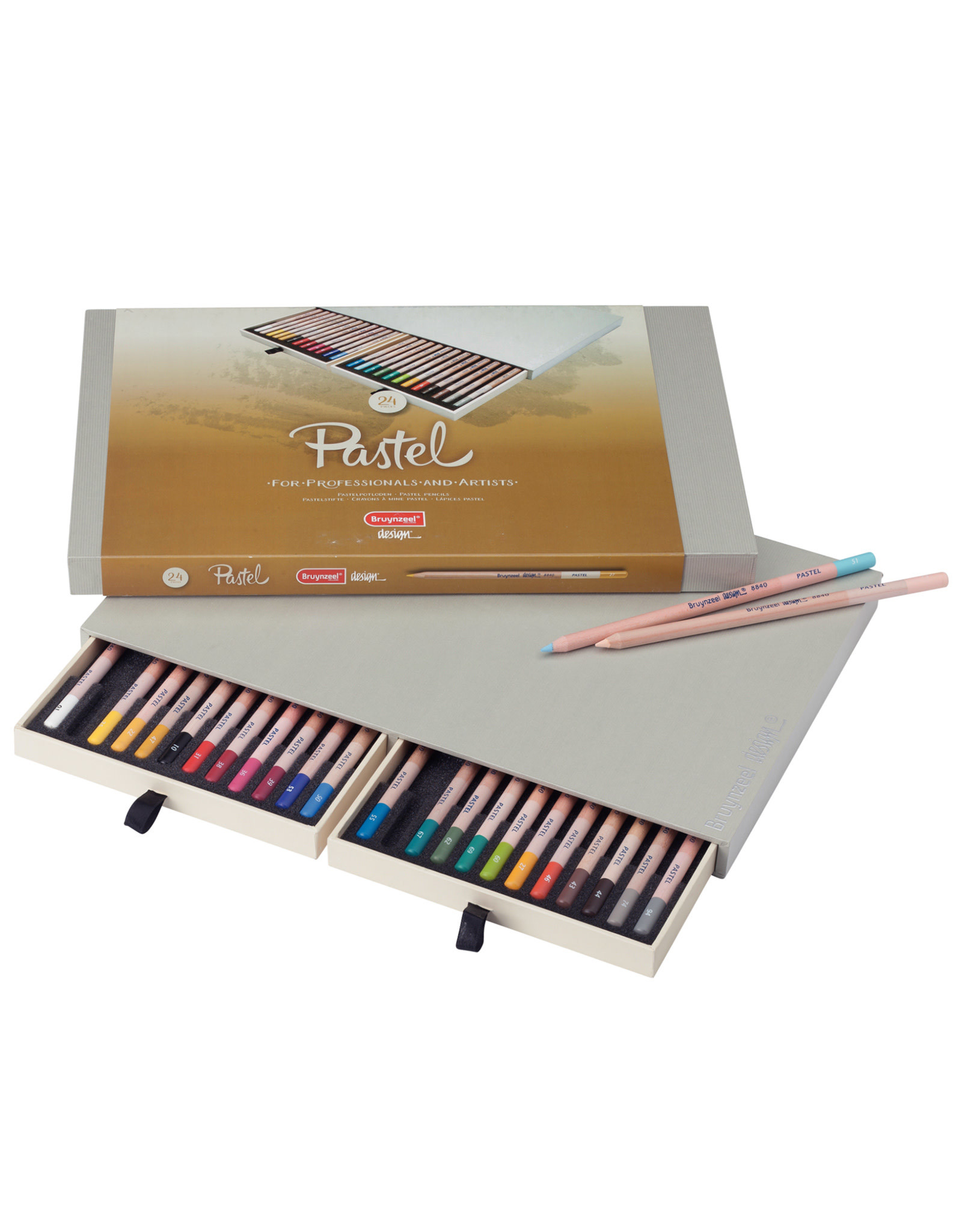 Royal Talens Bruynzeel Design Pastel Box, Set of 24 Pencils