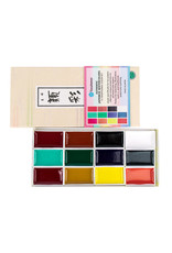 YASUTOMO Yasutomo Traditional Japanese Gansai Watercolors, Set of 12 YASUTOMO Yasutomo Traditional Japanese Gansai Watercolors, Set of 12