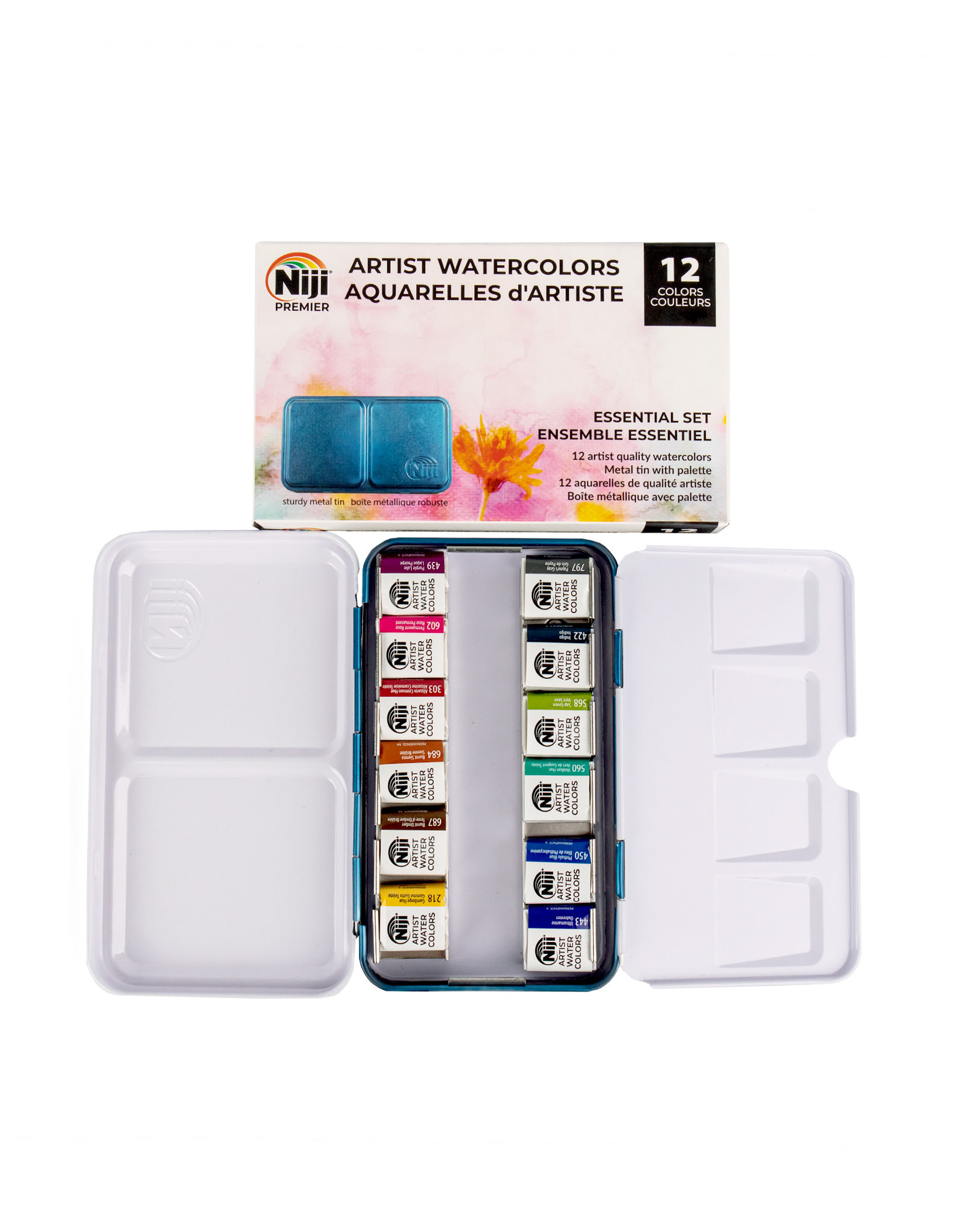 YASUTOMO Yasutomo Niji Watercolors, Essential Set of 12