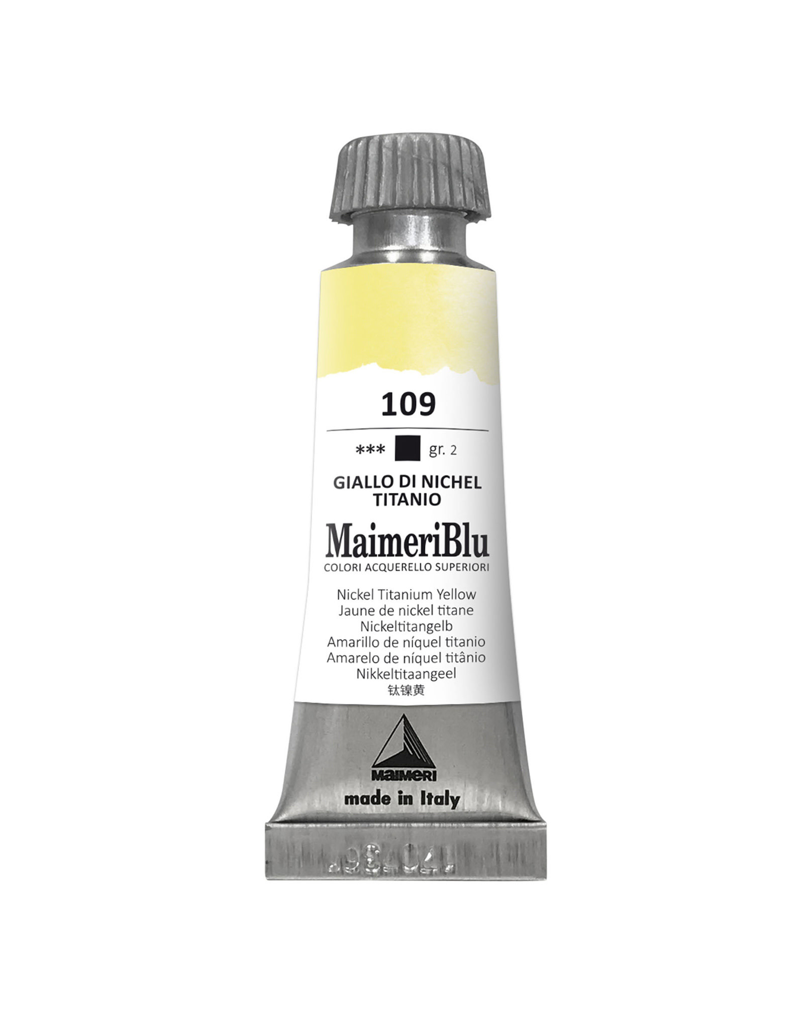 Maimeri MaimeriBlu Watercolors, Nickel Titanium Yellow 12ml
