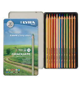 LYRA Lyra Graduate Colored Pencils, Tin Set of 12