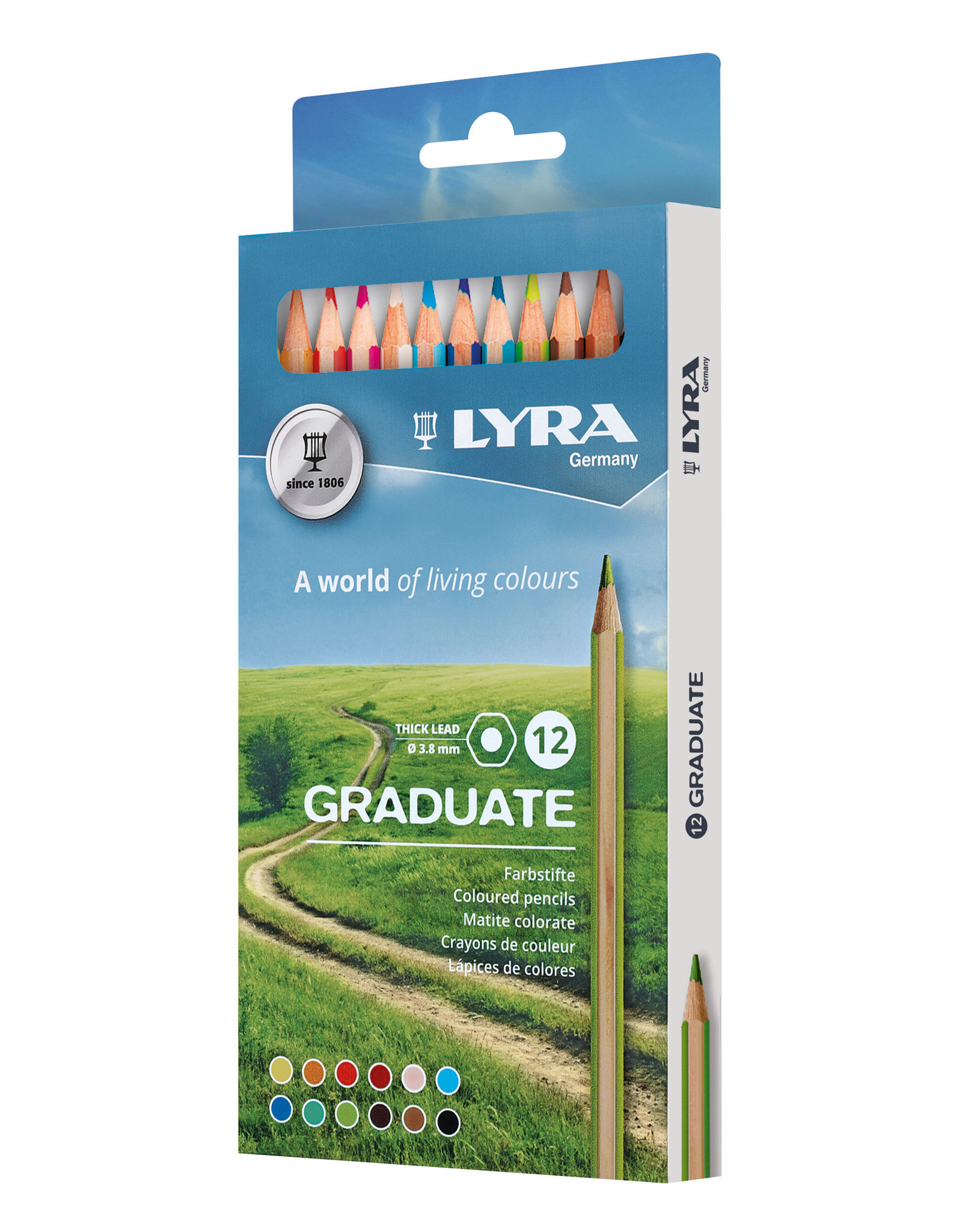 Lyra Graduate Colored Pencils, Set of 12 - The Art Store/Commercial Art  Supply