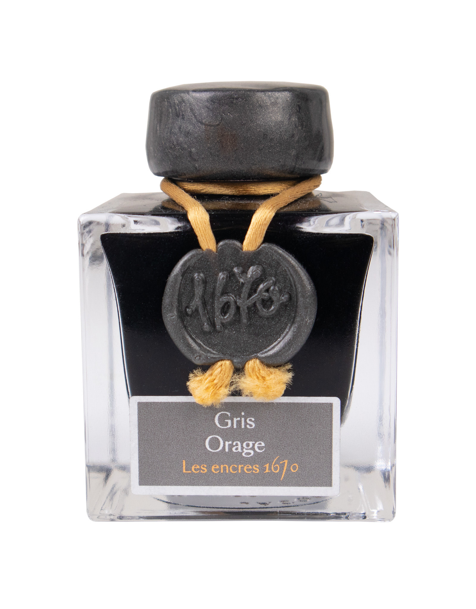 Herbin Herbin 1670 Anniversary Inks, Gold Sheen 50ml Bottle, Gris Orage