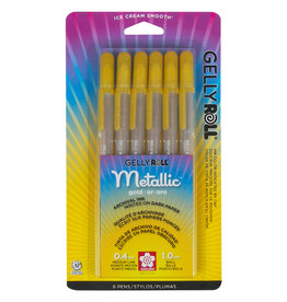 Sakura Gelly Roll Metallic, Gold Set of 6 (M)