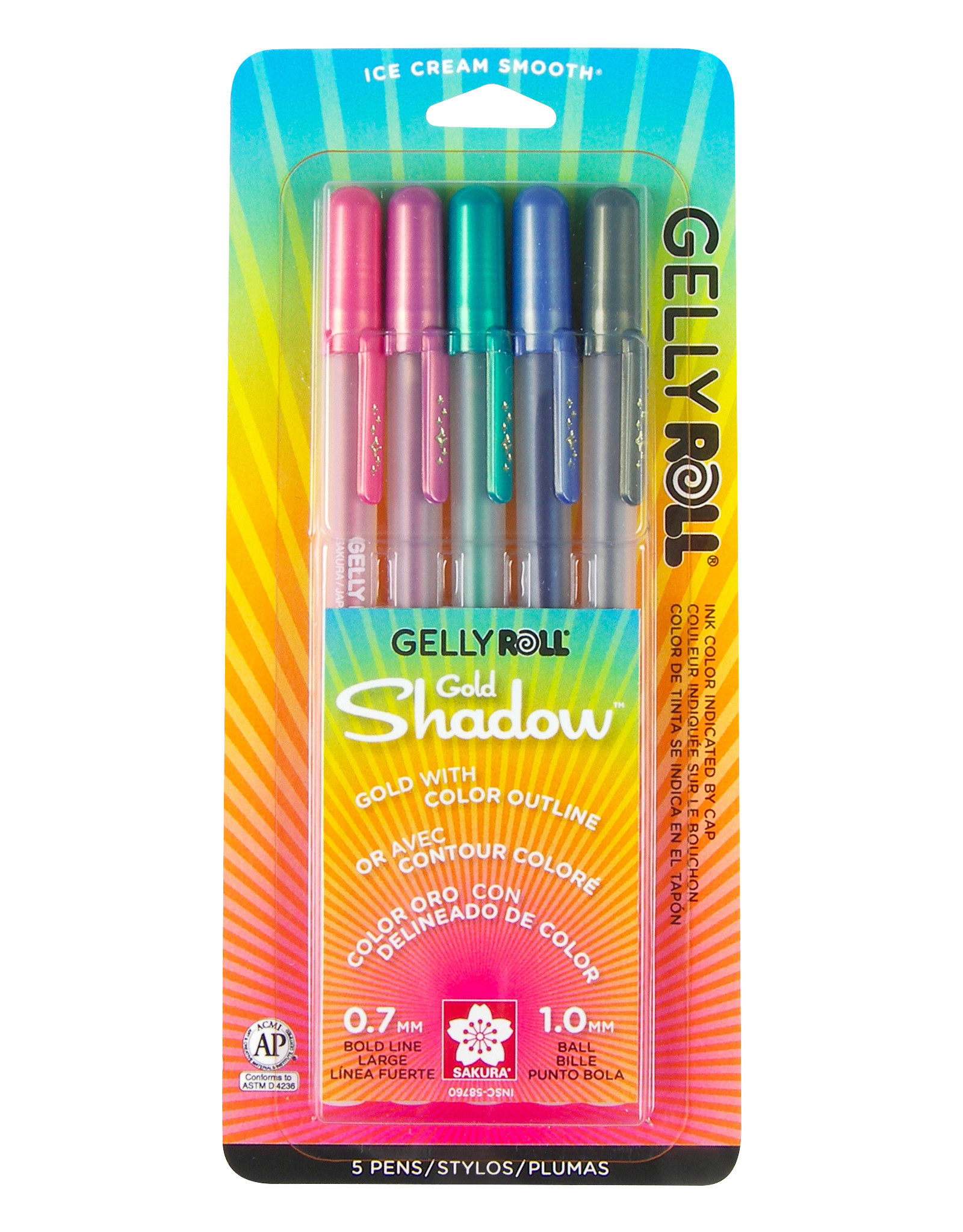 Sakura Gelly Roll Gold Shadow, Set of 5 (B)