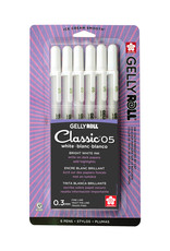 Sakura Gelly Roll Classic, White Set of 6 (F)