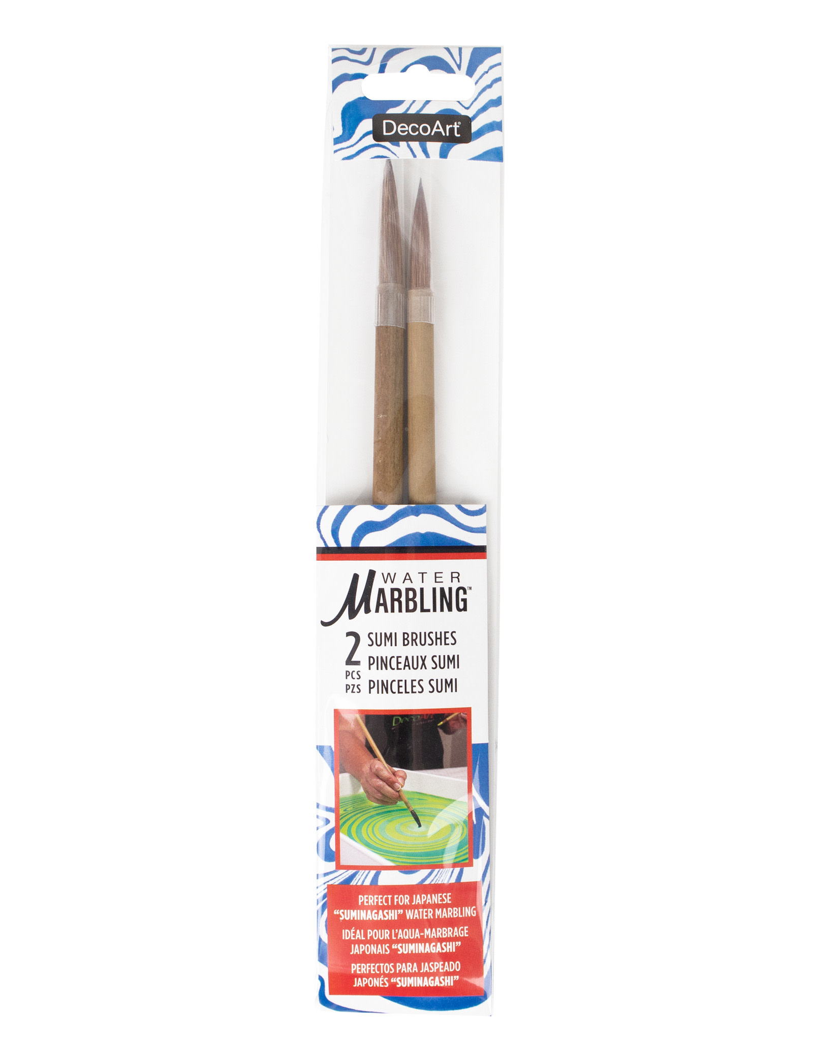 DecoArt Water Marbling Sumi Brush, 2 Pack The Art