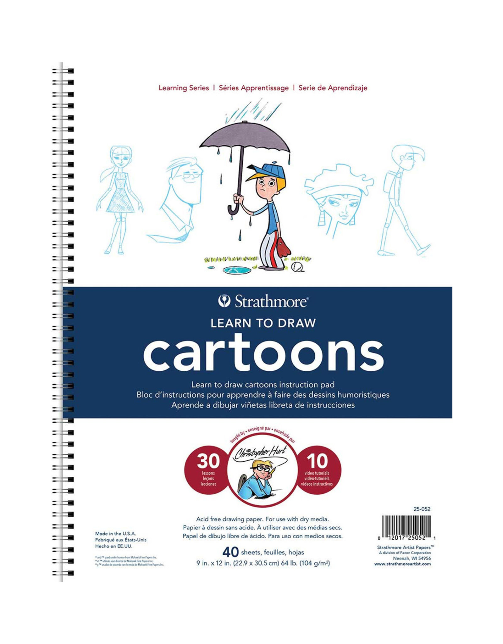 Strathmore Strathmore Learn to Draw Wire Pad 9''X12''-Cartoons