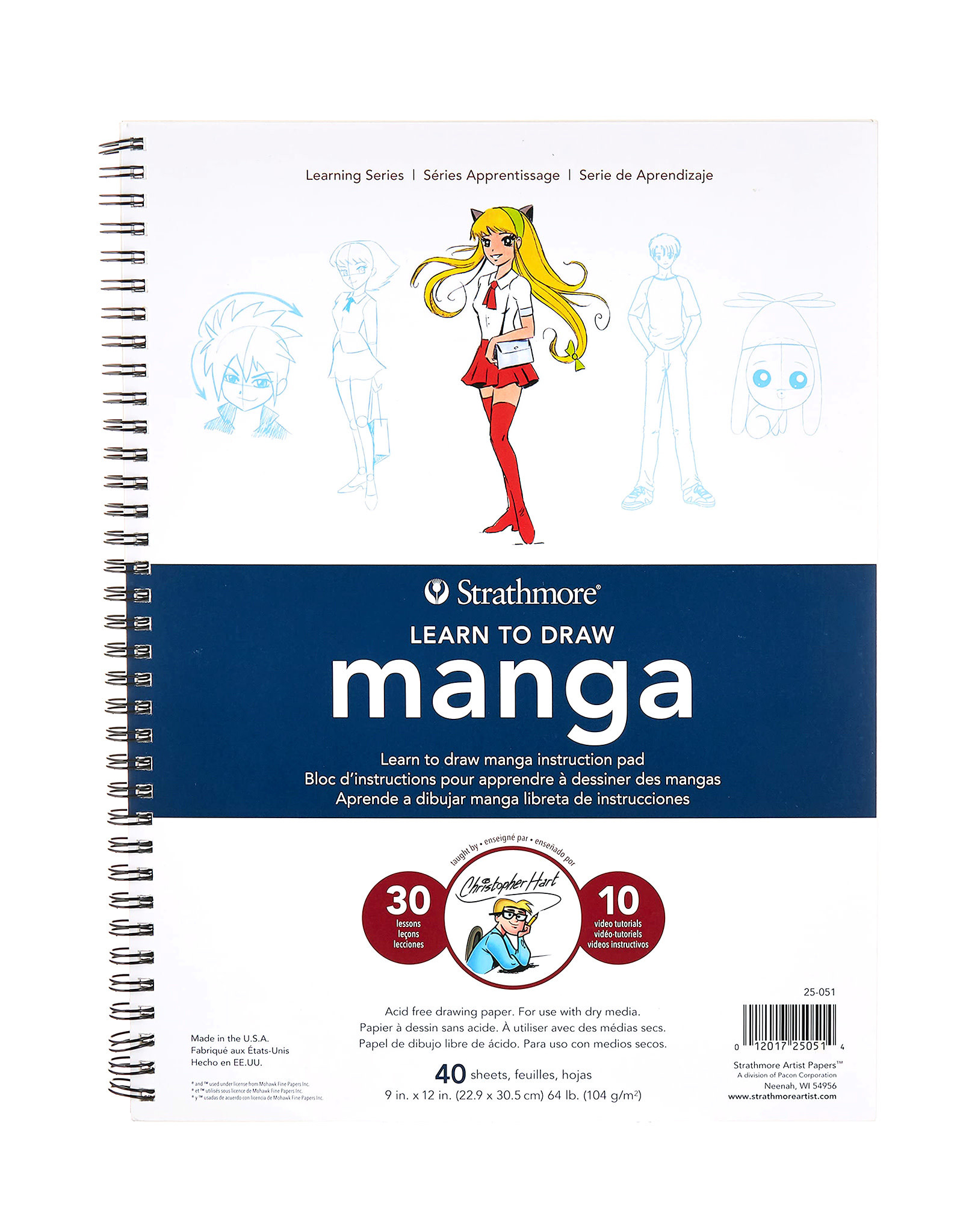 Strathmore Strathmore Learn to Draw Wire Pad, 9'' x 12'', Manga