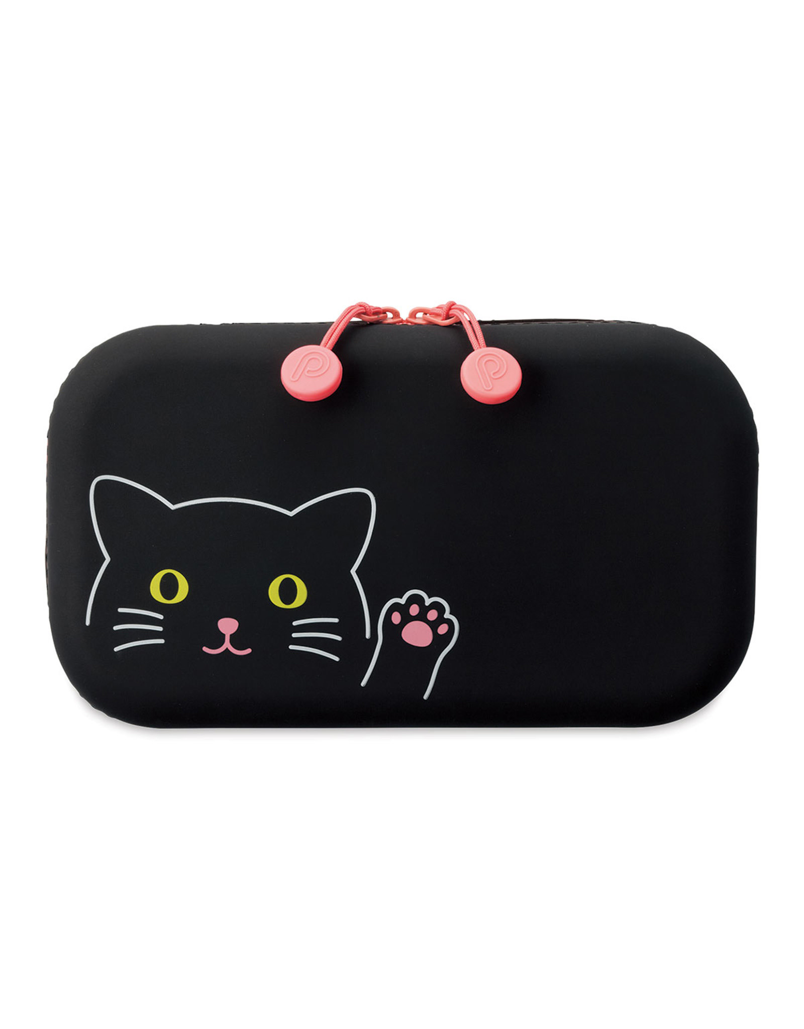 ITOYA Stationery Zipper Pouch, Black Cat