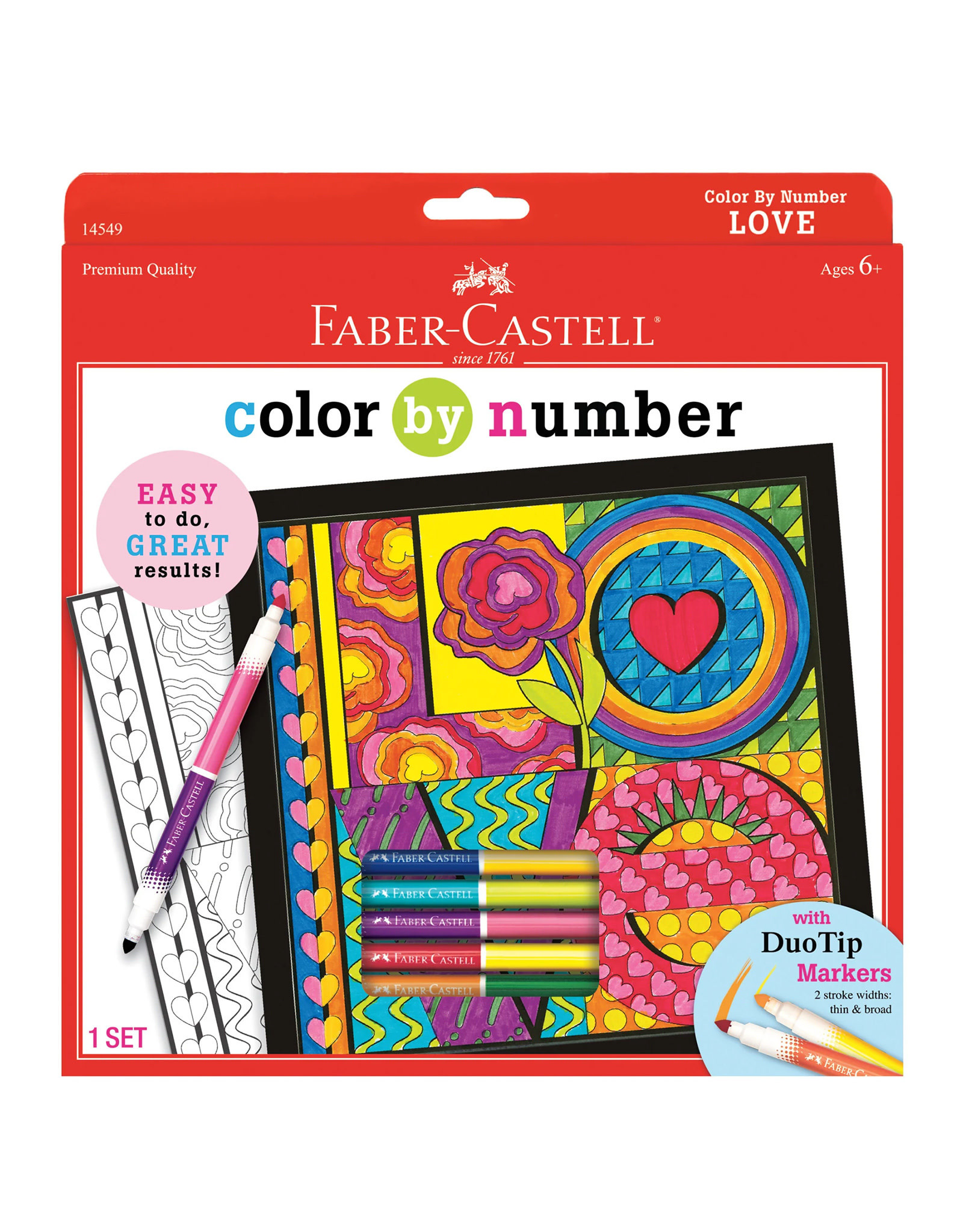 FABER-CASTELL Faber-Castell Color by Number Love