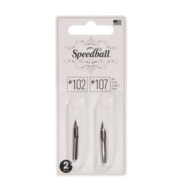 SPEEDBALL ART PRODUCTS Speedball #102 and #107 Nibs, Set of 2