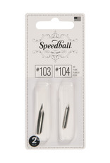 SPEEDBALL ART PRODUCTS Speedball #103 and #104 Nibs, Set of 2
