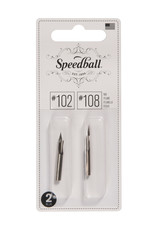 SPEEDBALL ART PRODUCTS  Speedball #102 and #108 Nibs, Set of 2