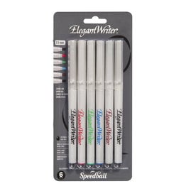 SPEEDBALL ART PRODUCTS Speedball Elegant Writer, Assorted Colors Set of 6 (B)