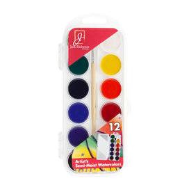 Jack Richeson Jack Richeson Watercolor Pans, Set of 12