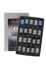 Jack Richeson Jack Richeson Hand Rolled Pastels Set of 20 (Dark Value 1)