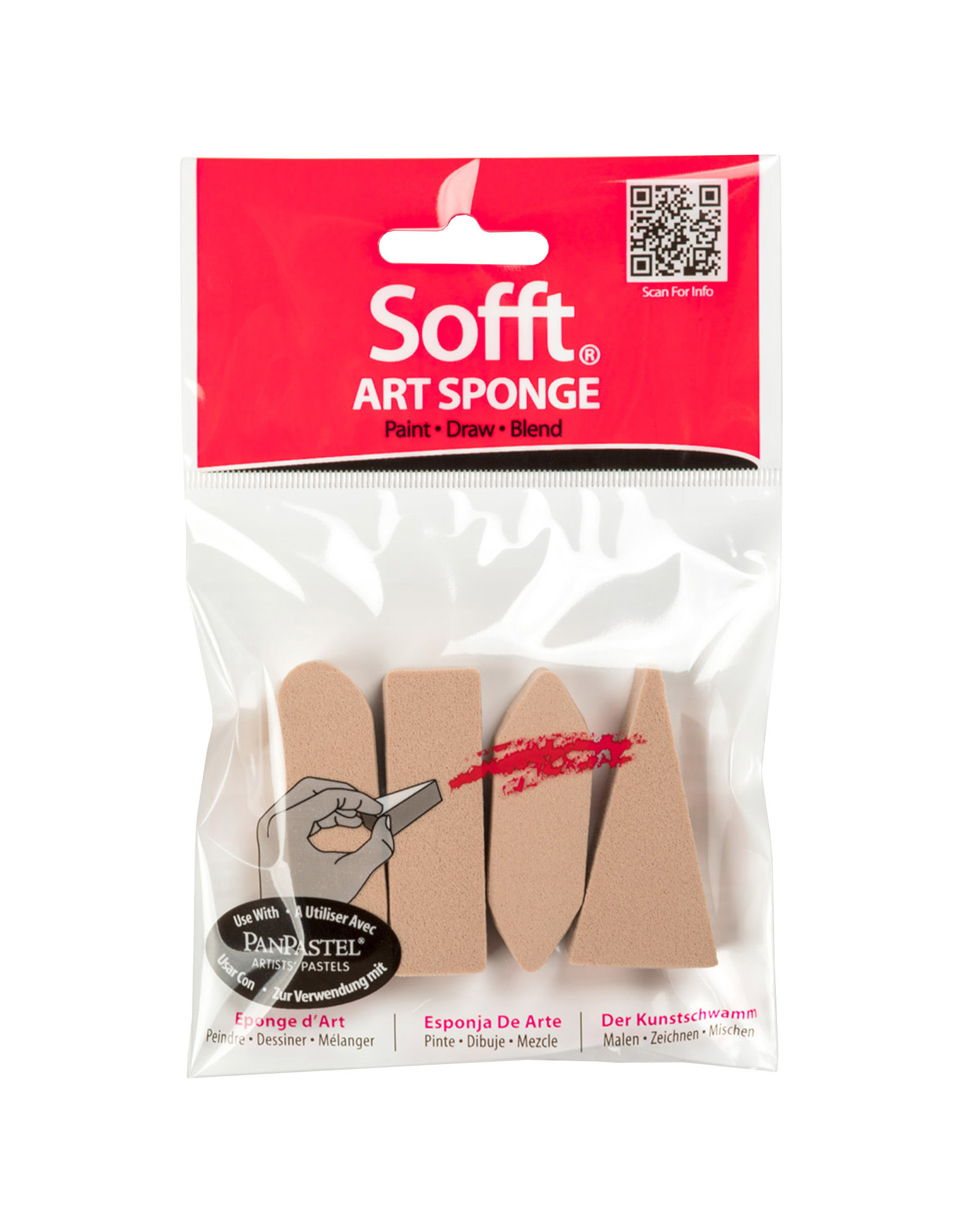 Panpastel PanPastel Sofft Tools, Assorted Sponge Bars, Set of 4