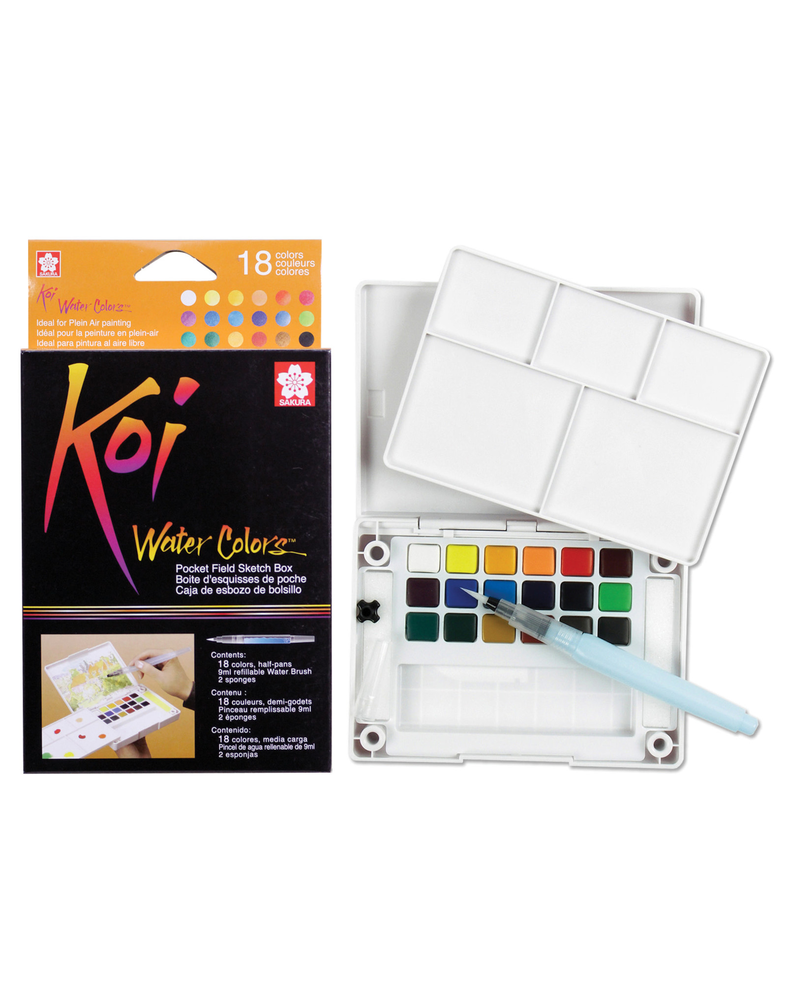 Koi Watercolor Pocket Field Sketch Box Sets