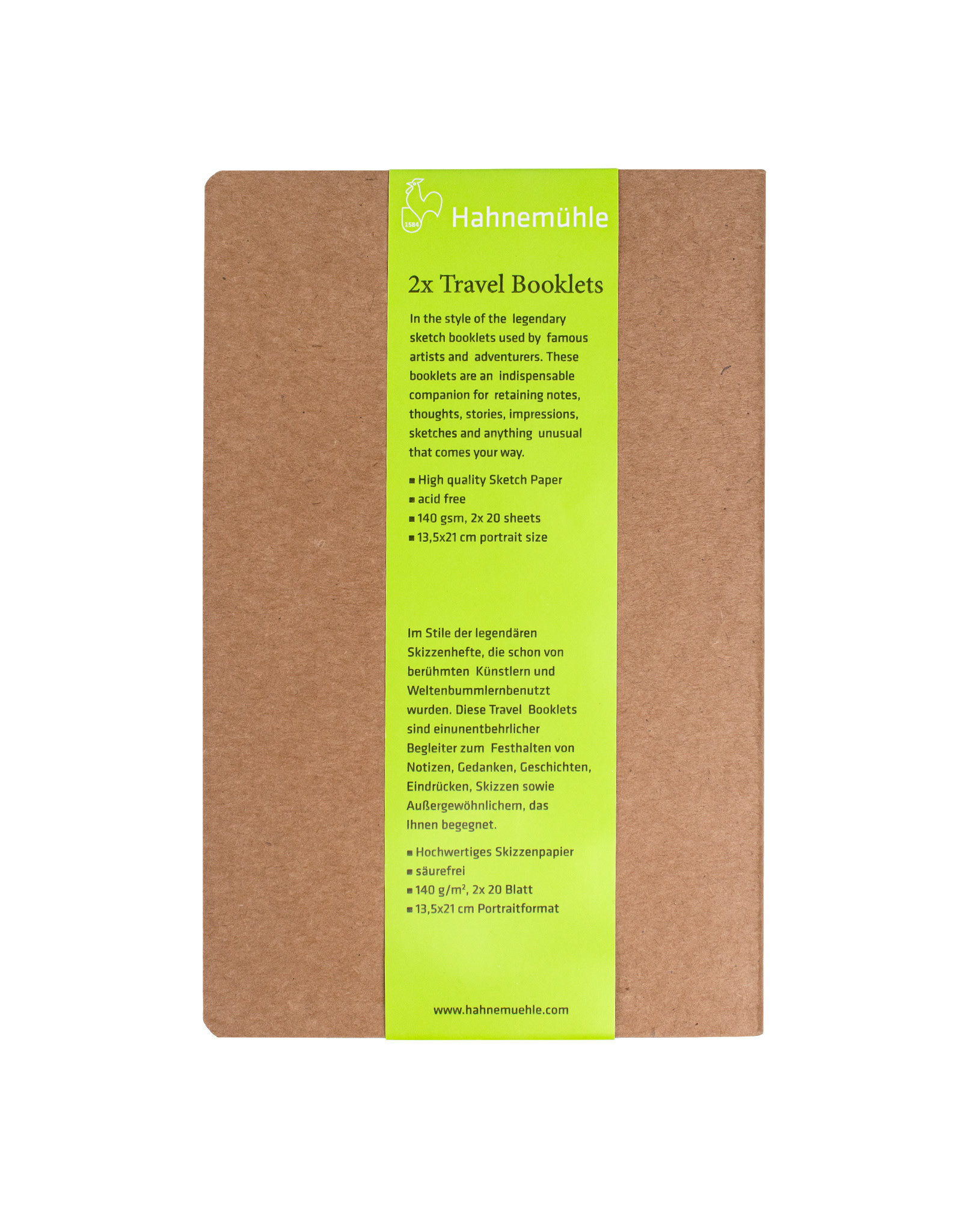 Hahnemuhle Hahnemuhle Travel Booklet, Set of 2, 13½cm x 21cm