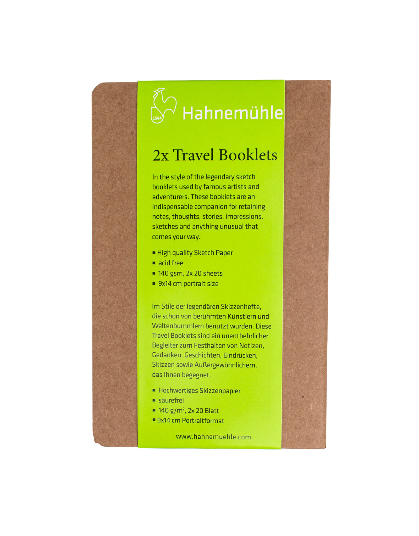 Hahnemuhle Hahnemuhle Travel Booklet, Set of 2, 9cm x 14cm