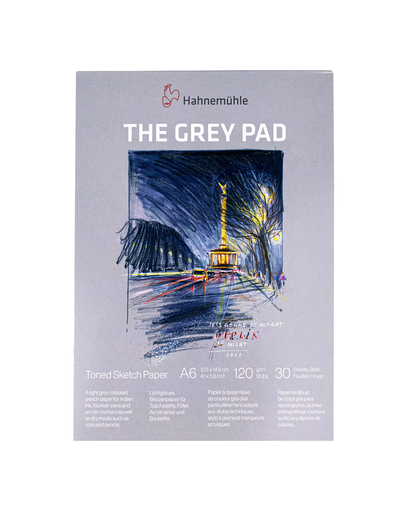 Hahnemuhle Hahnemuhle The Grey Pad, 10.5 cm x 14.8cm(4.1” x 5.8”)