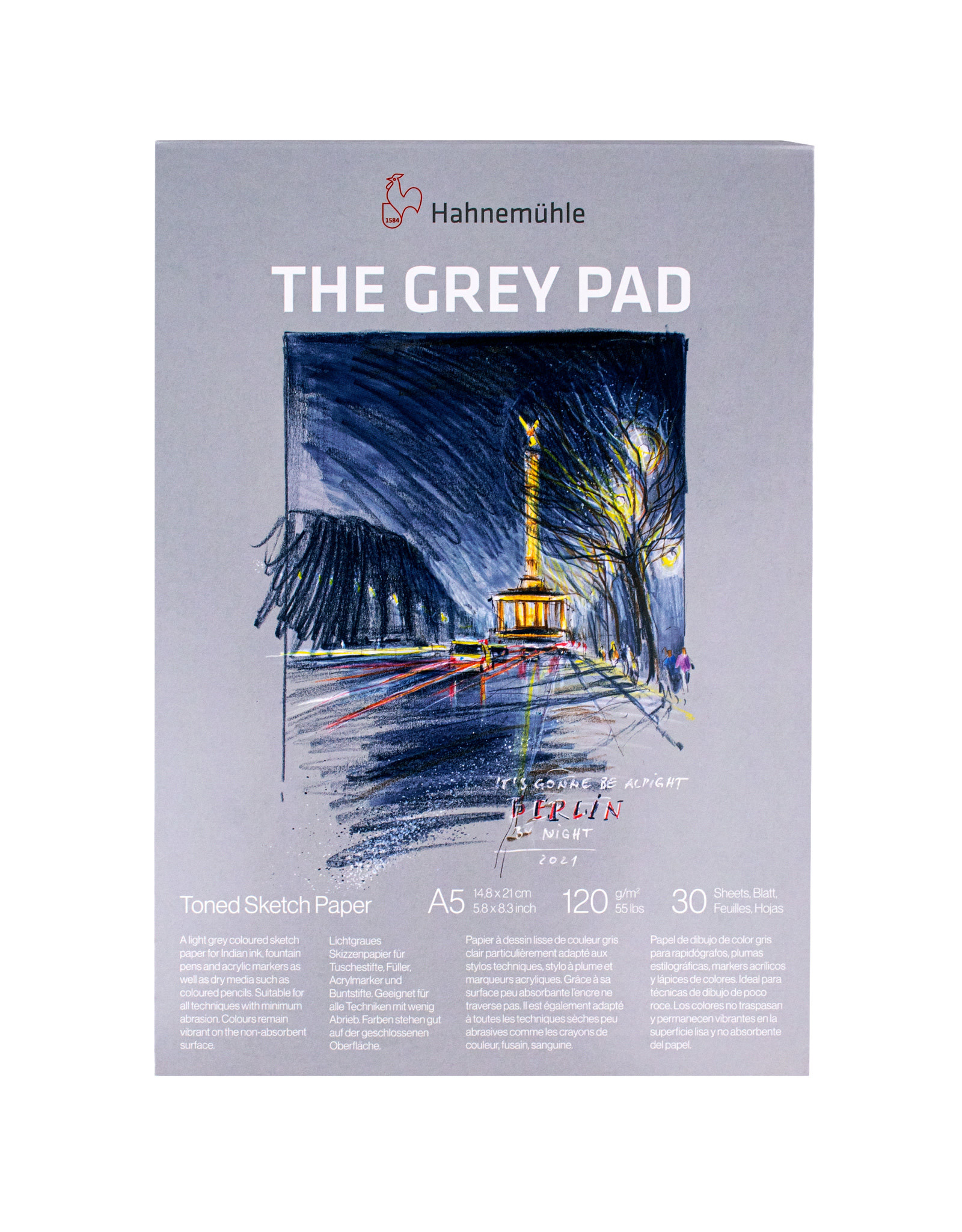 Hahnemuhle Hahnemuhle The Grey Pad, 14.8cm x 21cm(5.8” x 8.3”)