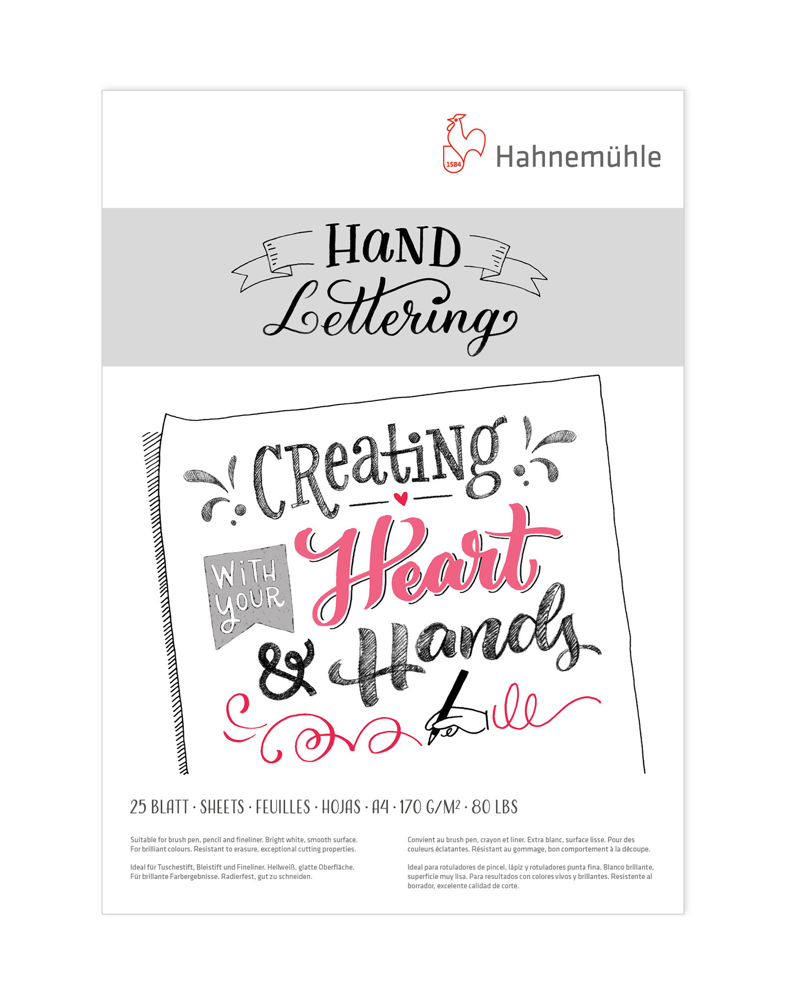 Hahnemuhle Hahnemuhle Hand Lettering Pad, 21cm x 30cm