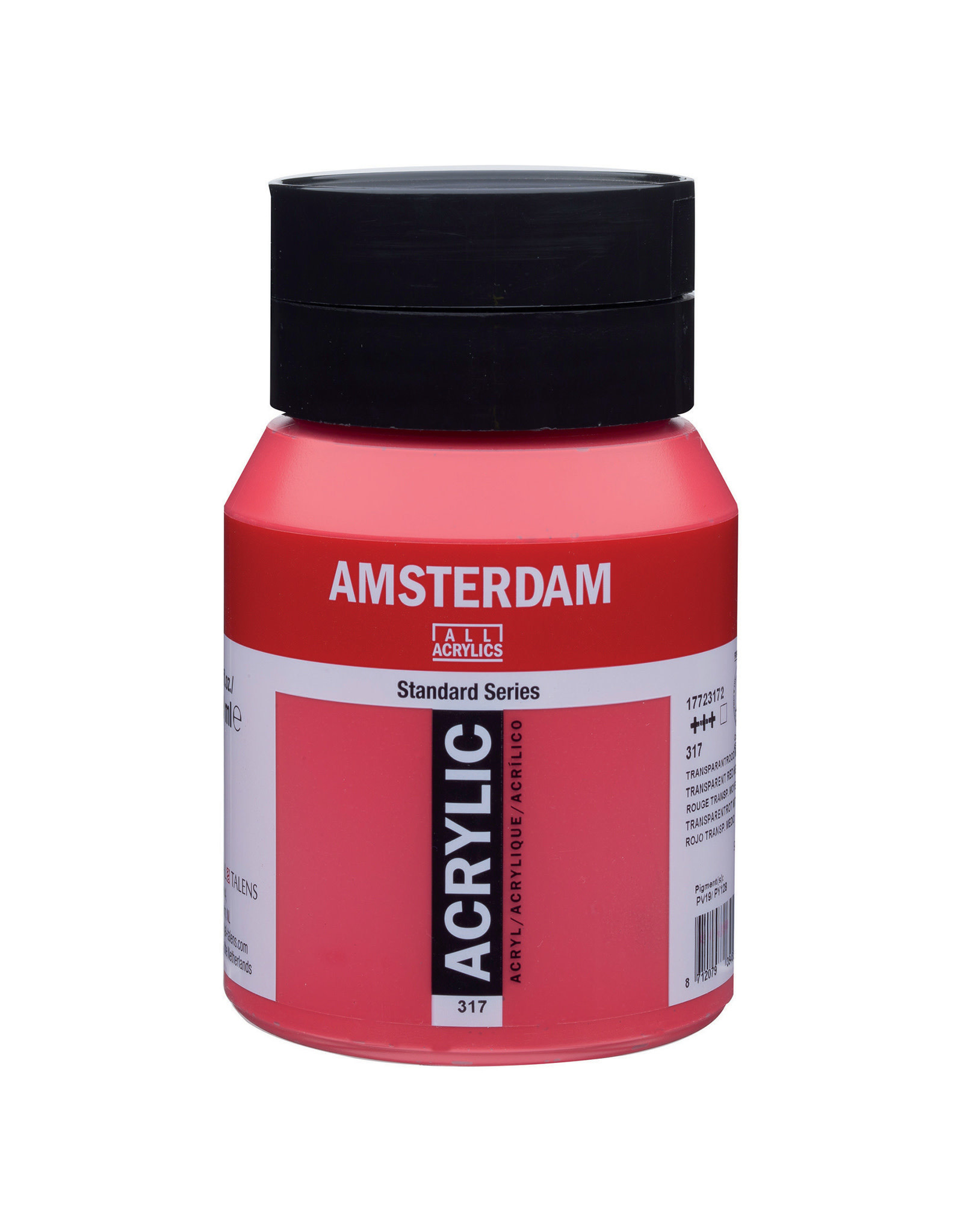 Royal Talens Amsterdam Standard Acrylic, Transparent Red Medium 500ml