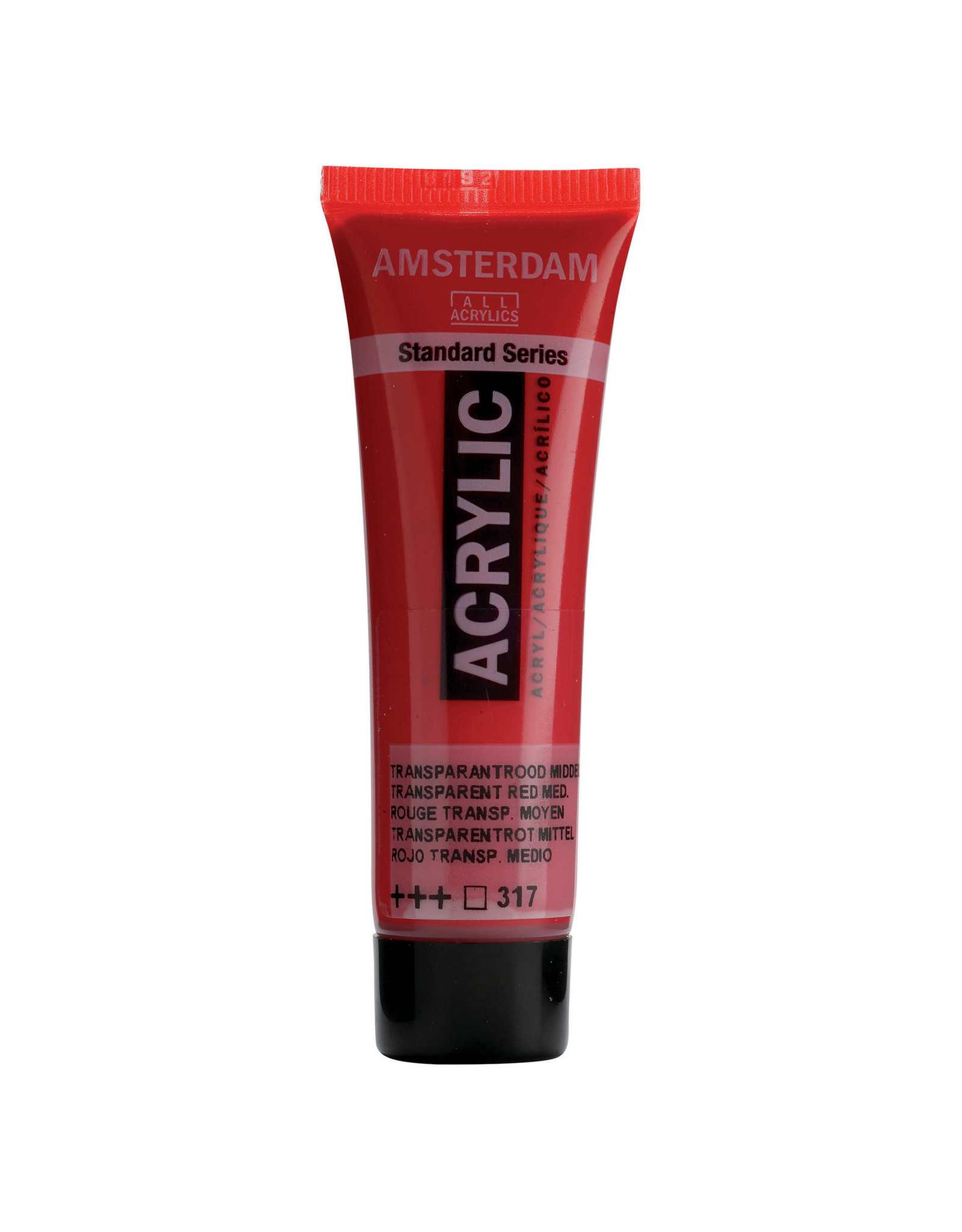 Royal Talens Amsterdam Standard Acrylic, Transparent Red Med. 20ml