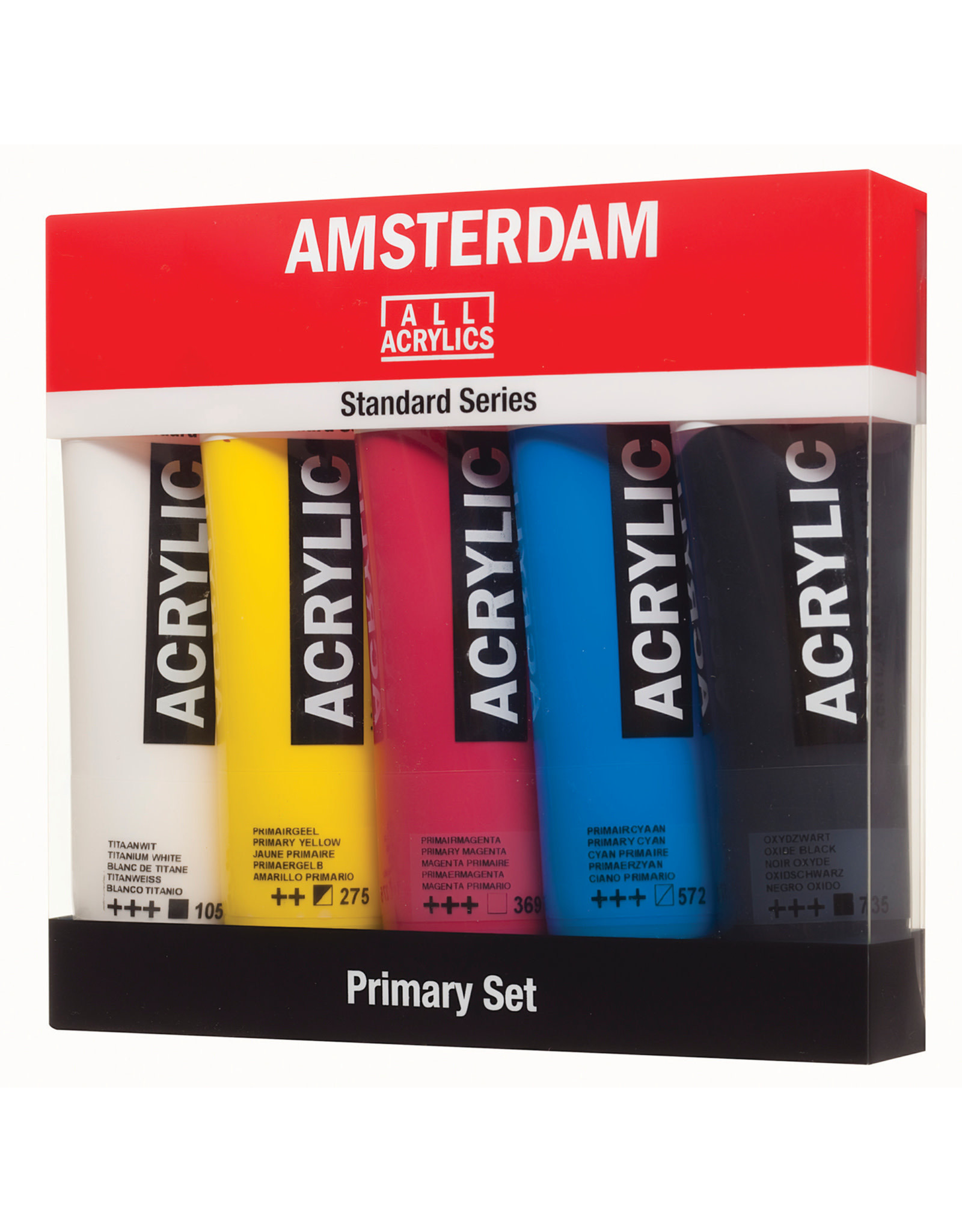 Royal Talens Amsterdam Standard Acrylic Primary Set of 5 120ml