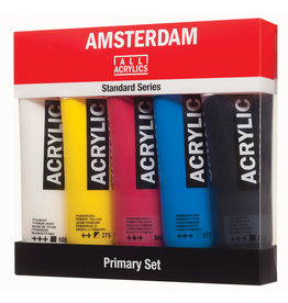 Royal Talens Amsterdam Standard Acrylic Primary Set of 5 120ml