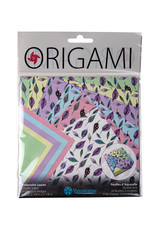 YASUTOMO Yasutomo Origami Paper, Watercolor Leaves Patterns, 24 Sheets
