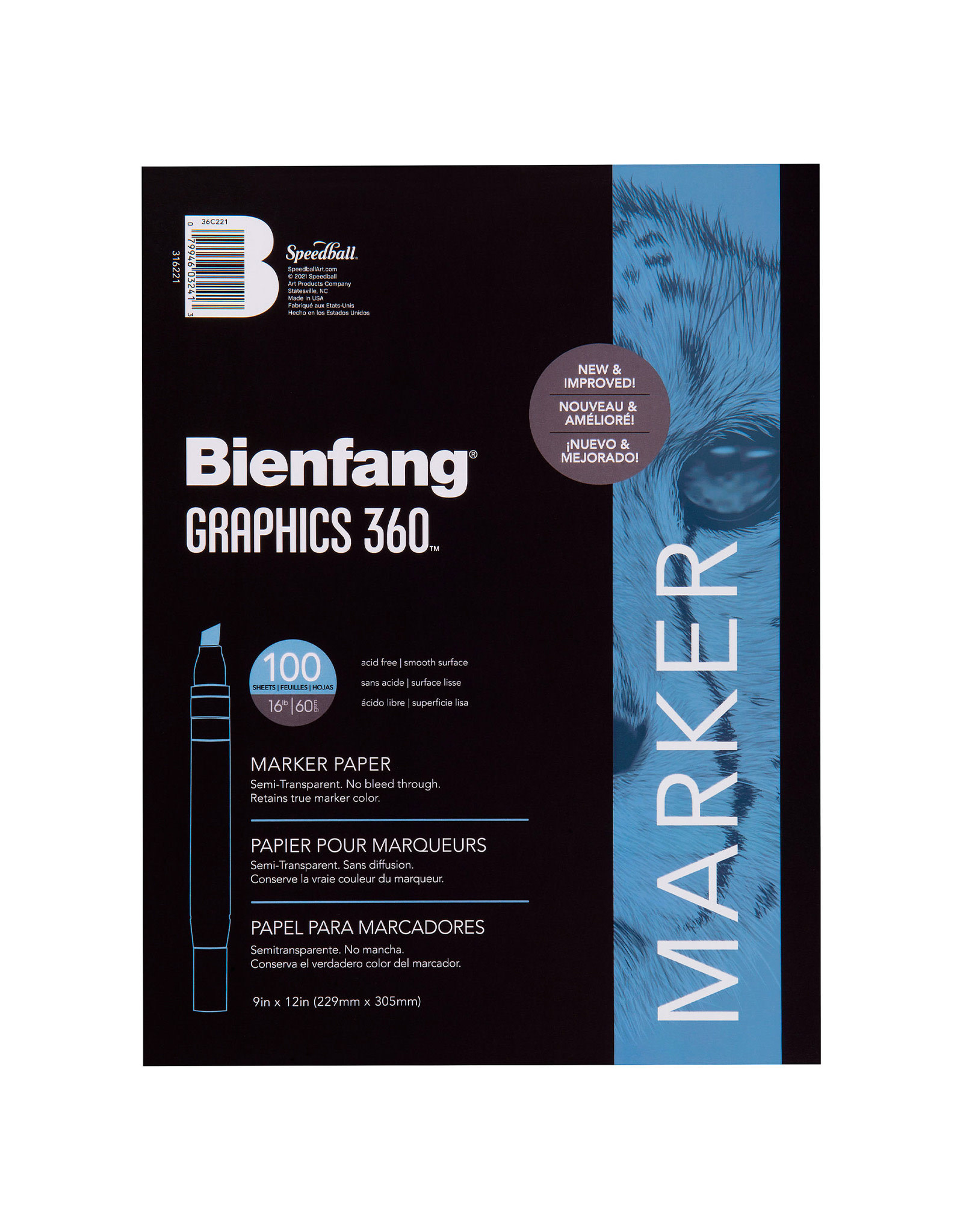 Bienfang Bienfang Marker Paper Pad, 9" X 12", 100 sheets
