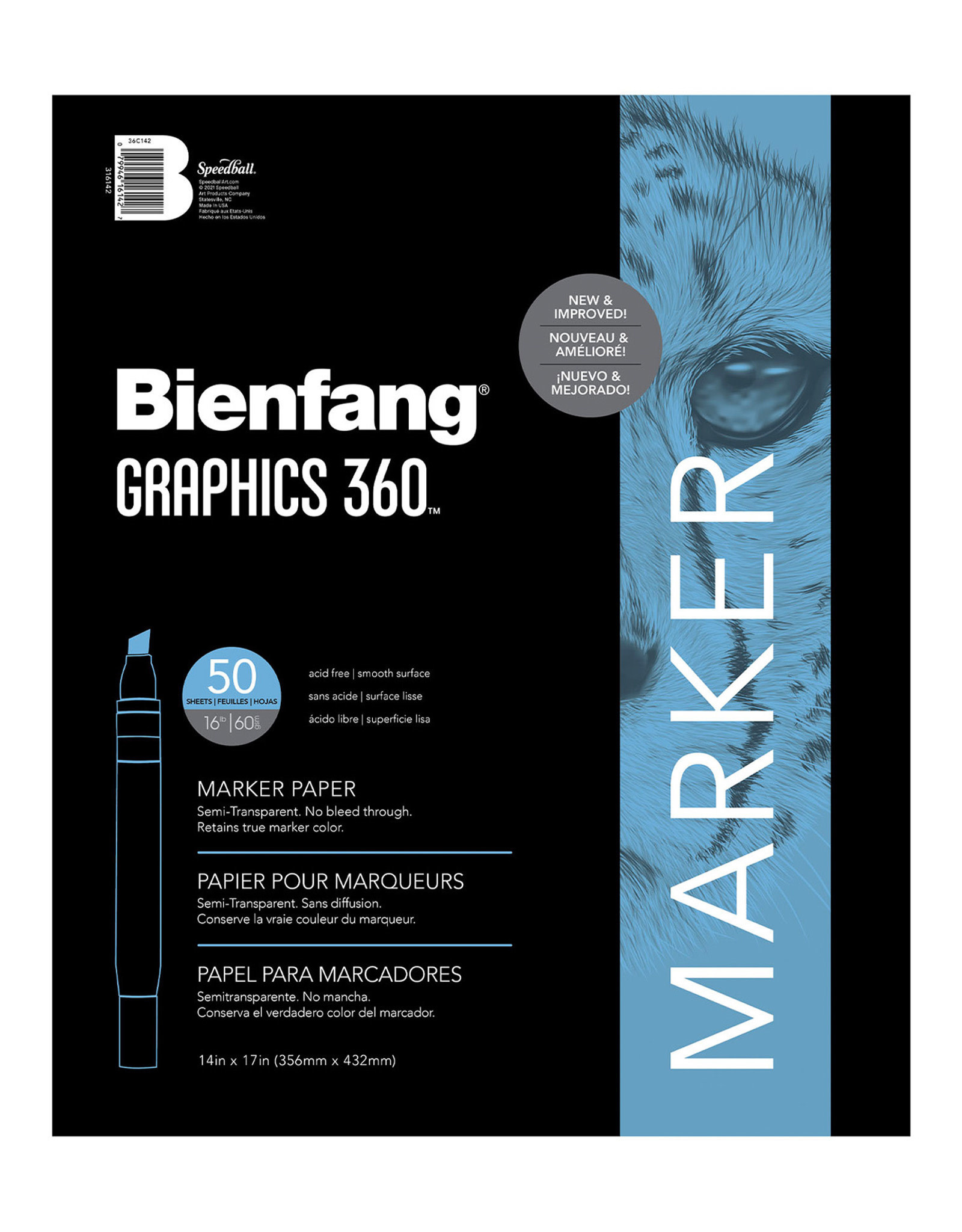 Bienfang Bienfang Marker Paper Pad, 14" X 17", 50 sheets