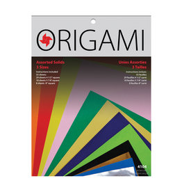 YASUTOMO Yasutomo Origami Paper, Assorted Solids, Large
